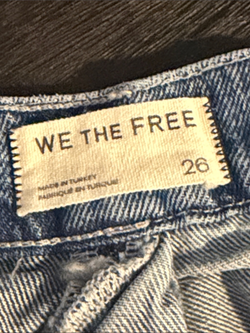 We The Free Two-Tone Denim Asymmetrical Frayed Skirt - Blue - Picture 7 of 9
